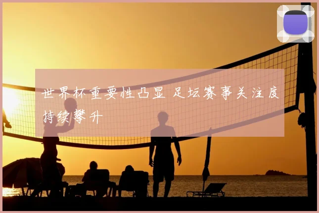 世界杯重要性凸显 足坛赛事关注度持续攀升